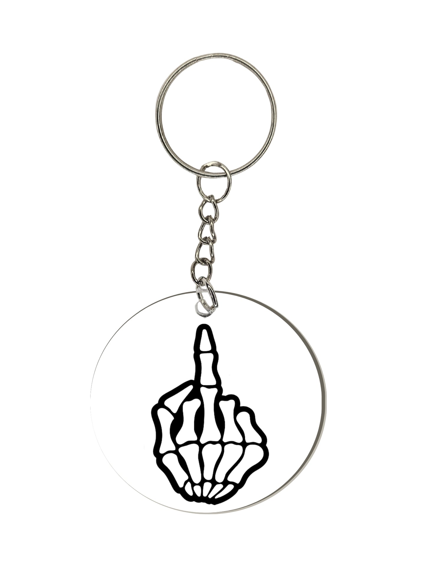 Skeleton Middle Finger Keyring