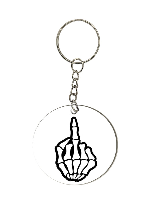 Skeleton Middle Finger Keyring