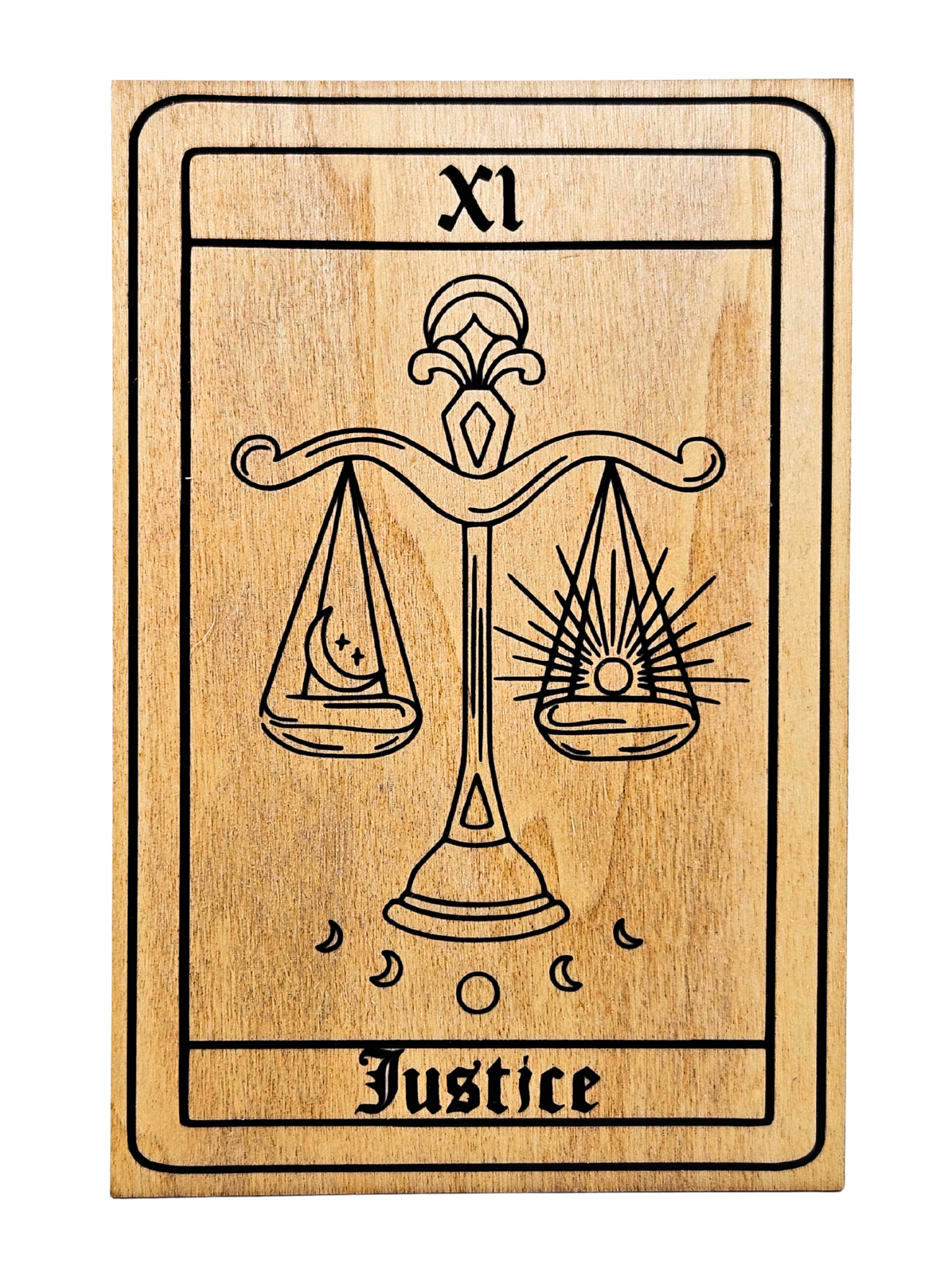 Justice Tarot Plaque
