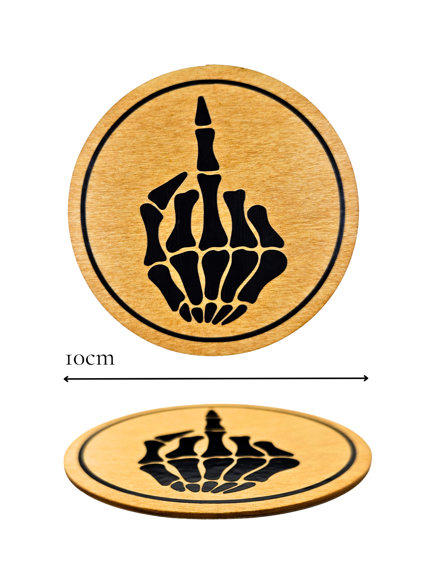 Skeleton Middle Finger Coaster