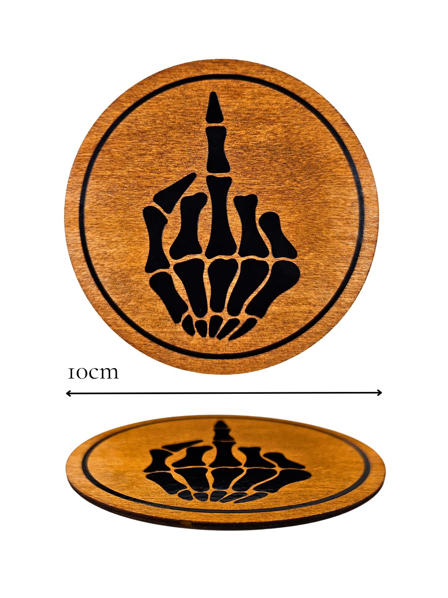 Skeleton Middle Finger Coaster