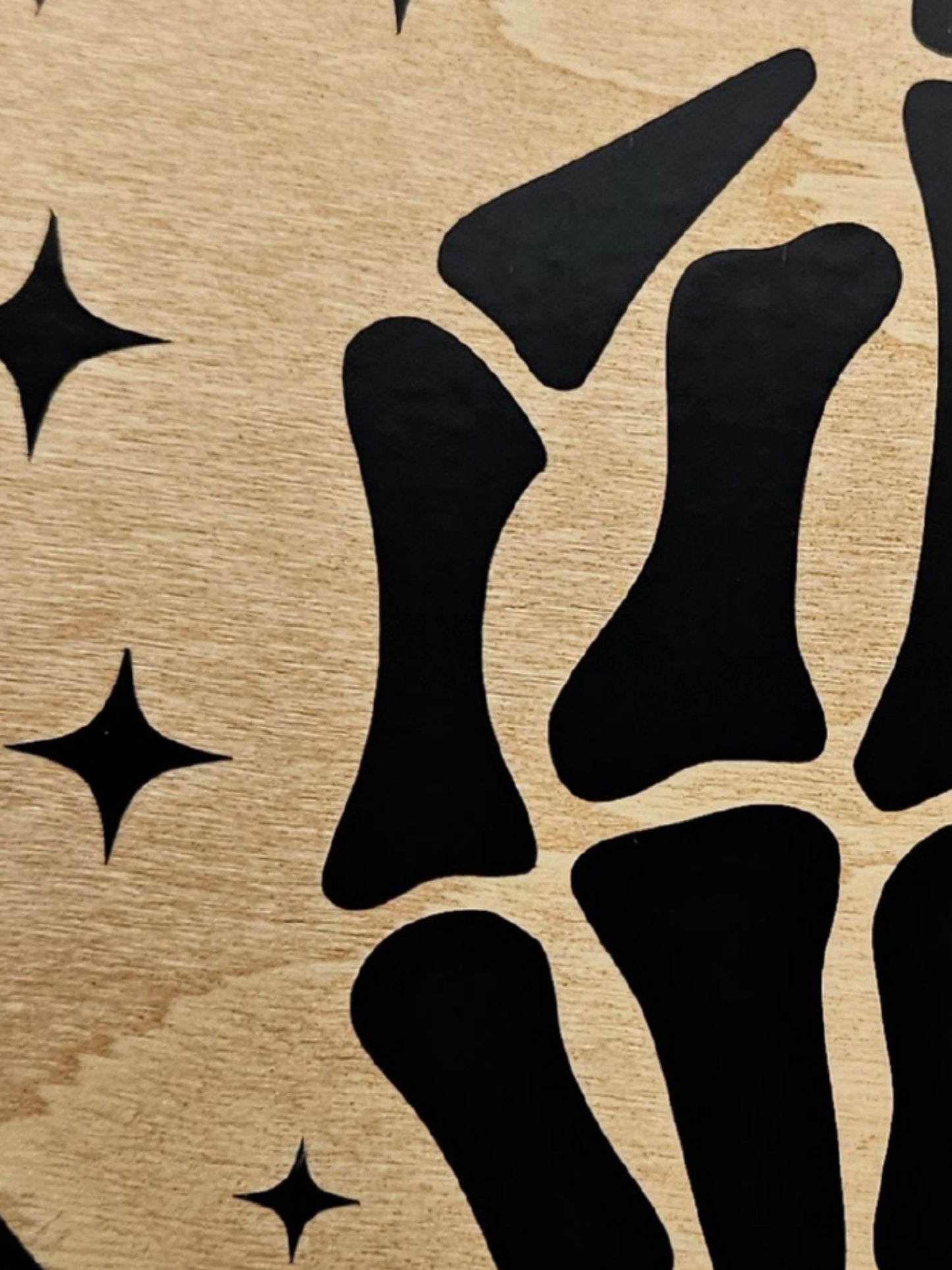 Skeleton Middle Finger Plaque