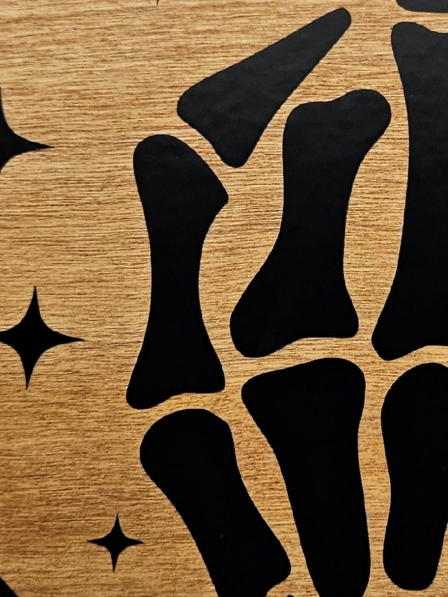 Skeleton Middle Finger Plaque