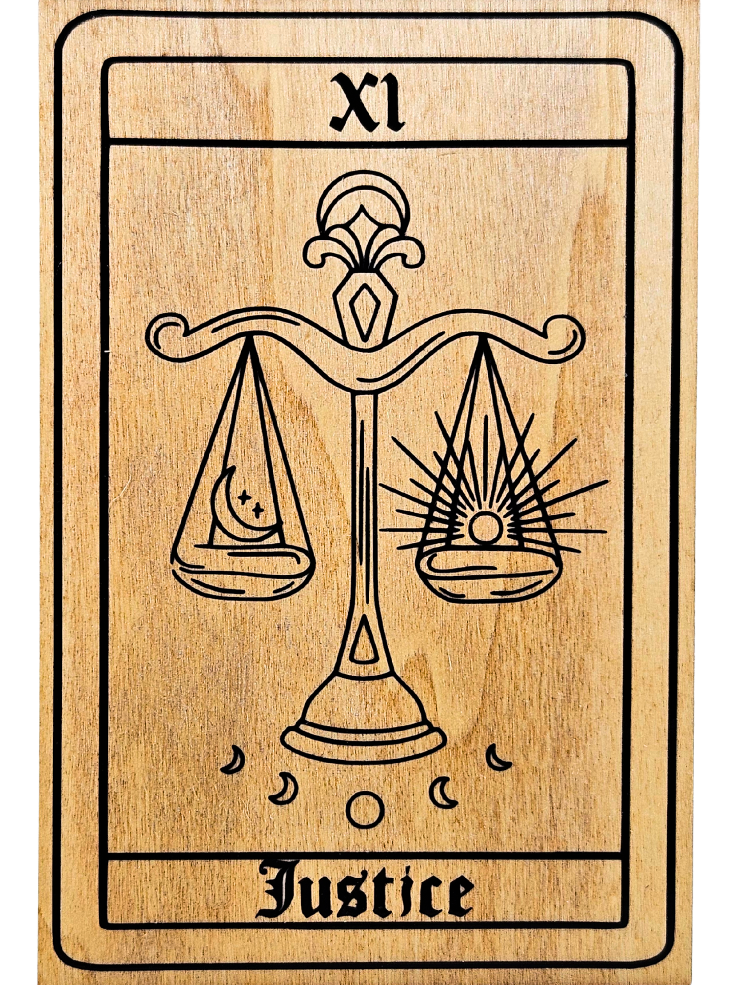 Justice Tarot Plaque