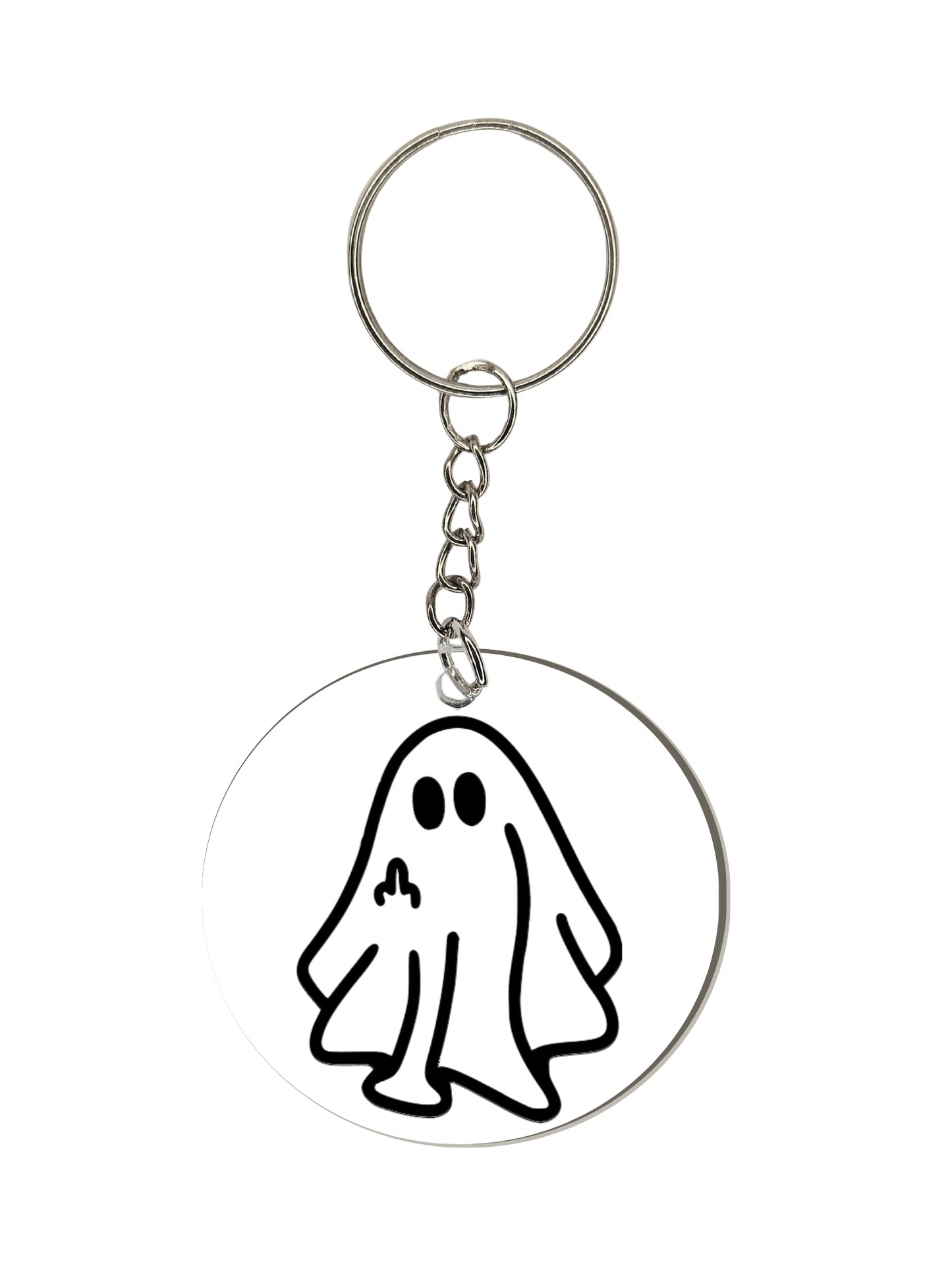 Middle Finger Ghost Keyring