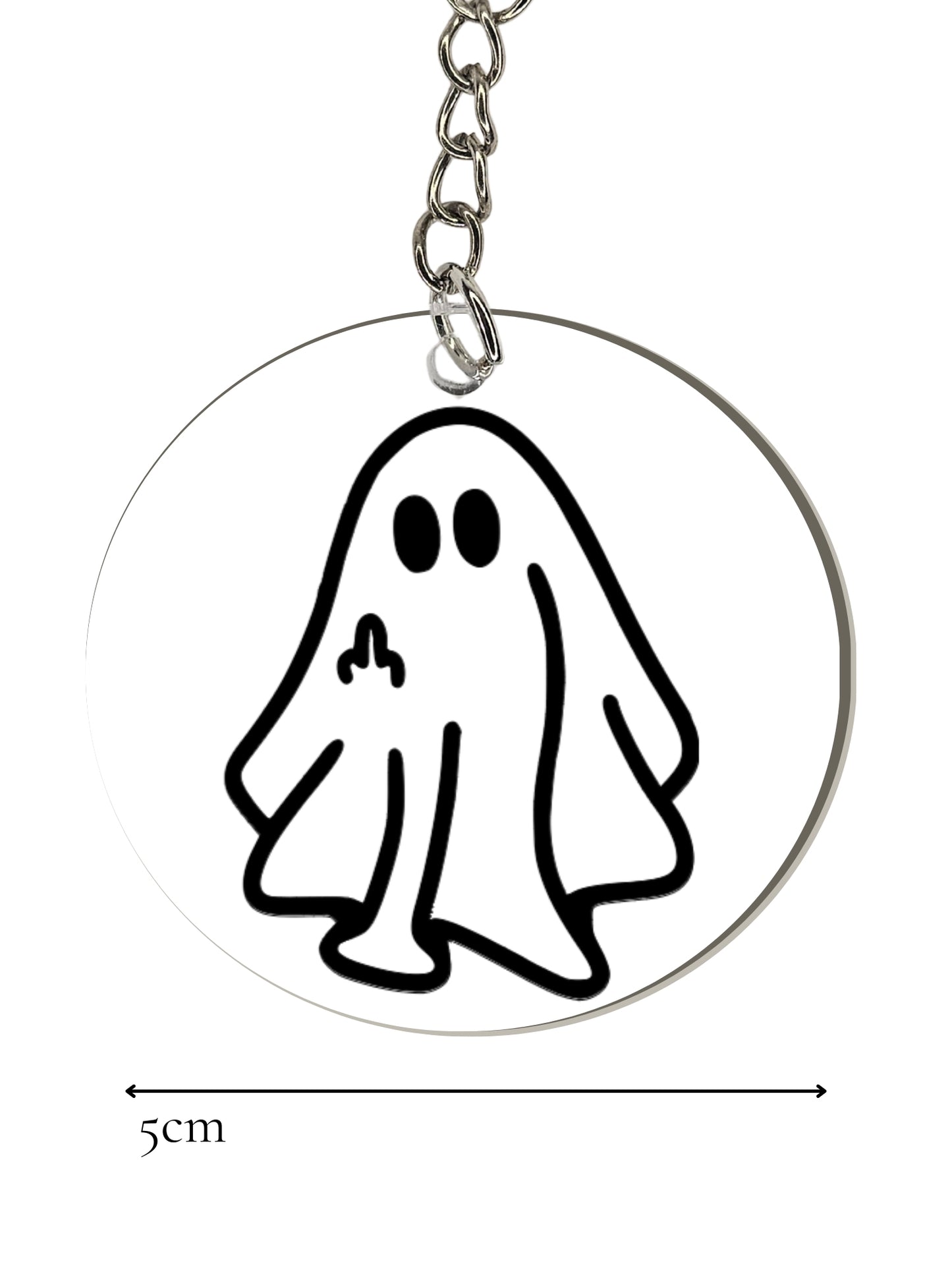Middle Finger Ghost Keyring