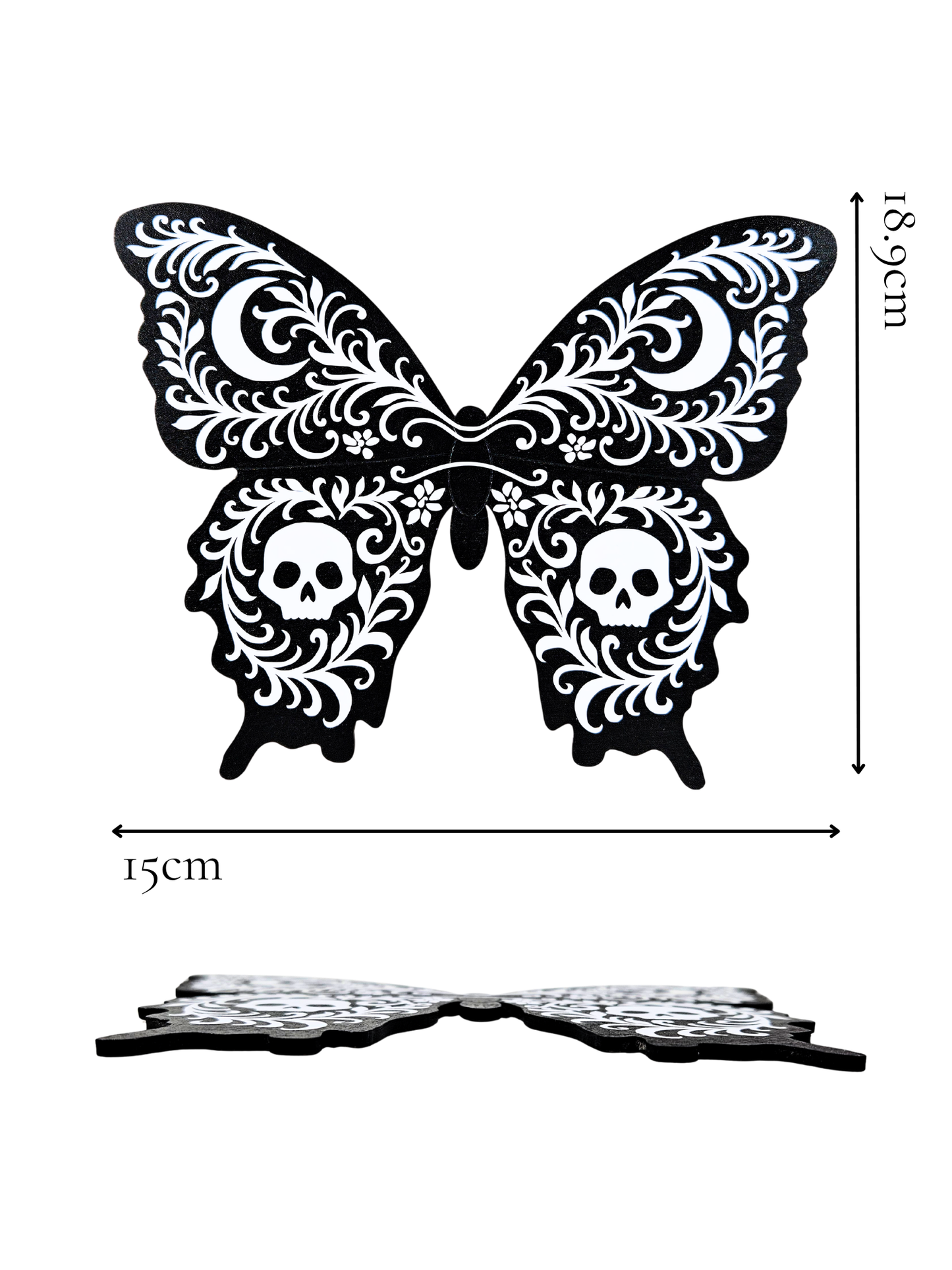 Skull Butterfly Plaque