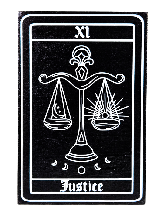 Justice Tarot Plaque