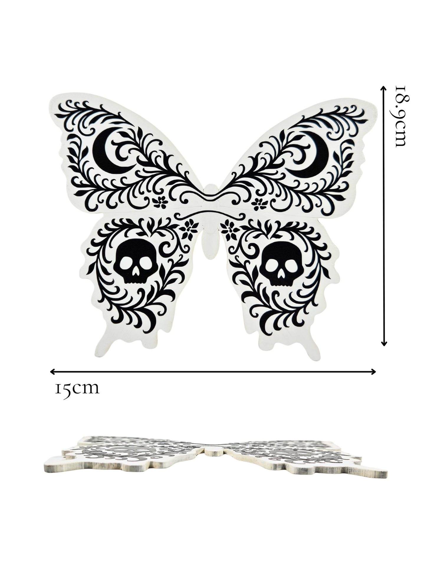 Skull Butterfly Plaque