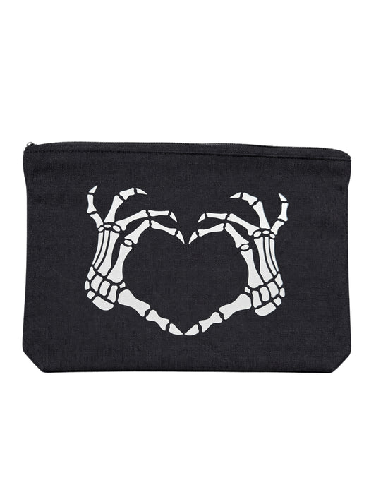 Skeleton Heart Tote Pouch