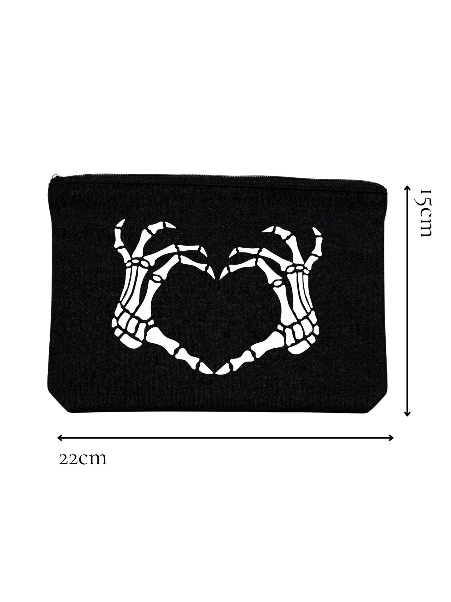 Skeleton Heart Tote Pouch